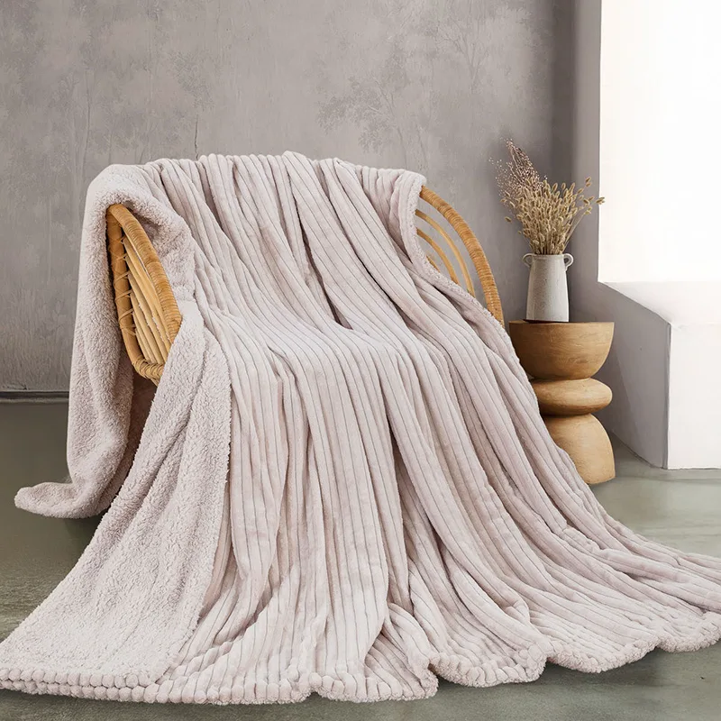 Κουβέρτα Fleece με Σέρπα Υπέρδιπλη 220X240 Rythmos Jollein Μπεζ (220x240)