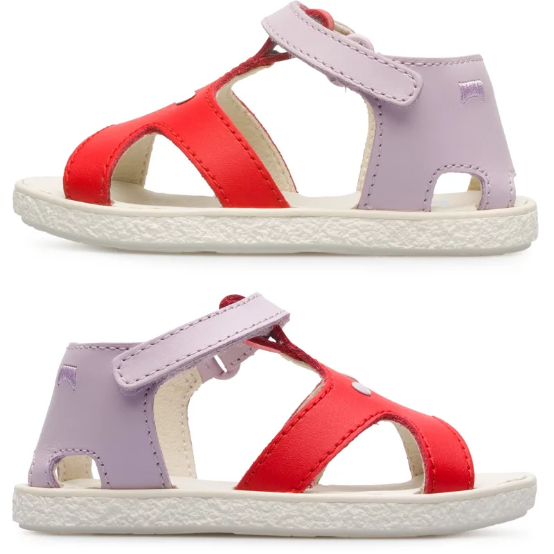 CAMPER Twins - Πέδιλα Για Firstwalkers - Κόκκινο,Μοβ, Μέγεθος 20, Smooth leather
