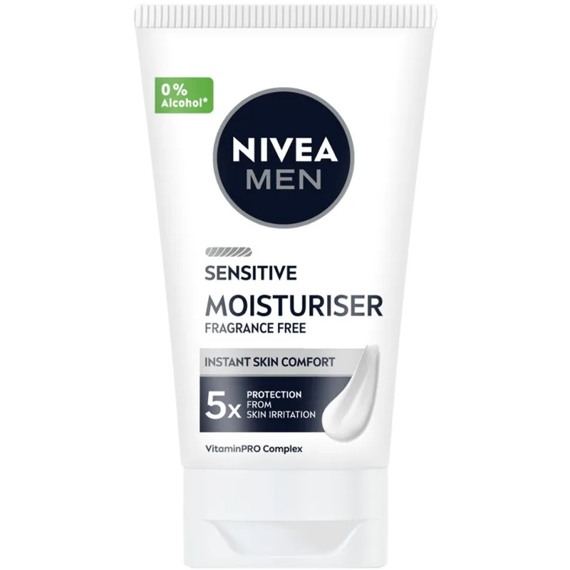 Nivea Men Sensitive Moistruriser Instant Skin Comfort Ενυδατική Ανδρική Κρέμα Προσώπου για Ευαίσθητη Επιδερμίδα & Προστασία από Ερεθισμούς 75ml