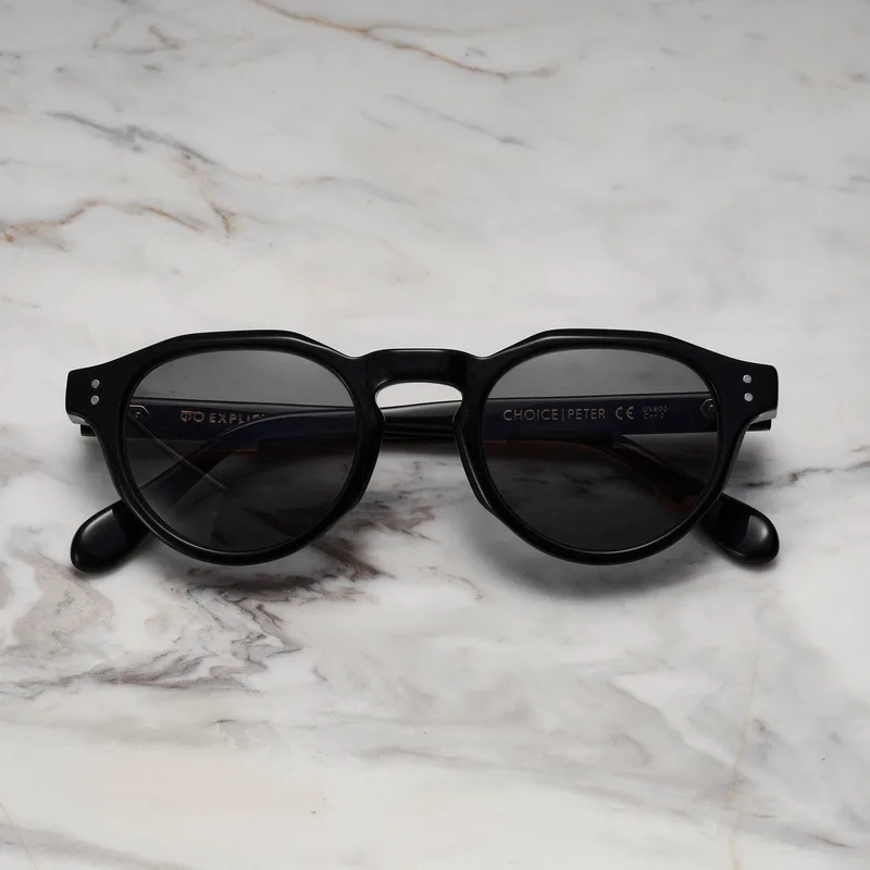 PETER A5EP1 - PETER - BLACK - GRAY Sunglasses | Black | Gray Shades | Explicit Poets Sunglasses