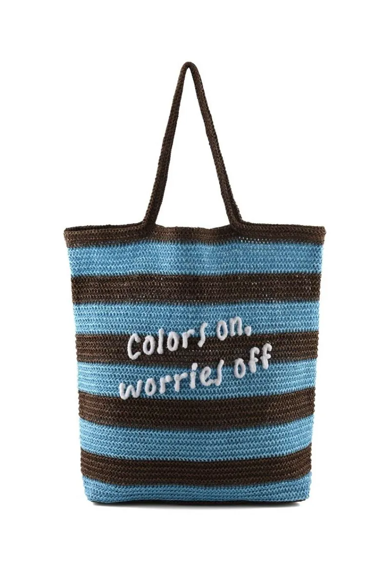 Colors of California Τσάντα Θαλάσσης Raffia - Multicolor-HC.HOLLY03-BROWN