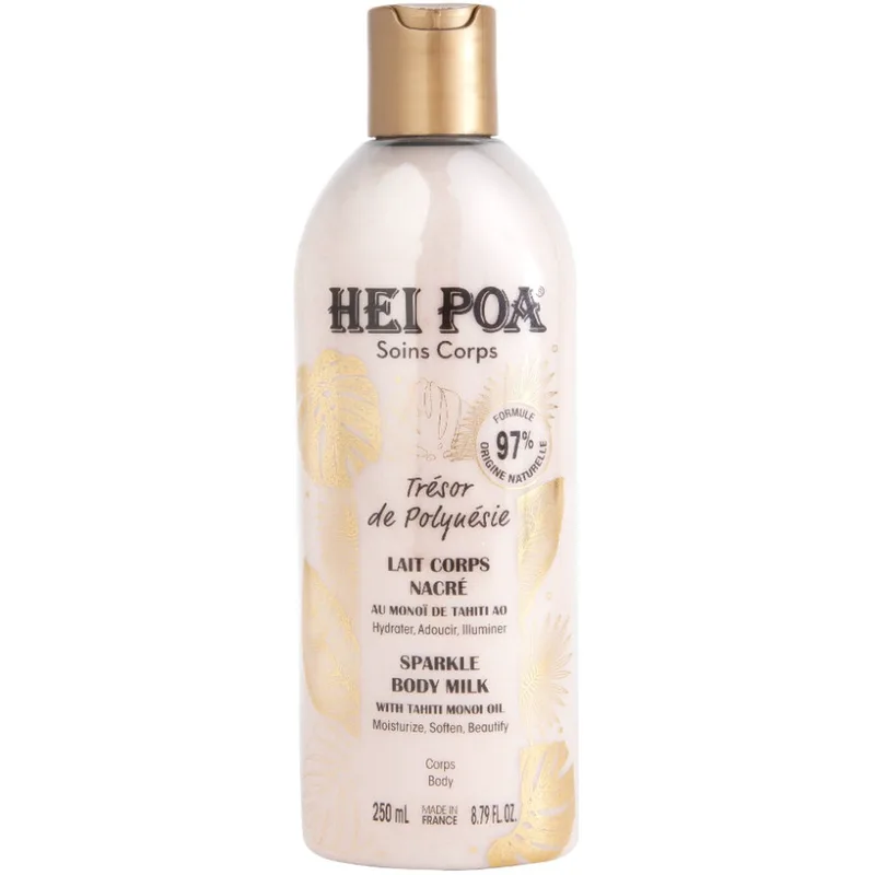 Hei Poa Tresor de Polynesie Sparkle Body Milk Ενυδατικό Ιριδίζον Γαλάκτωμα Σώματος με Έλαιο Monoï de Tahiti για Απαλότητα & Λάμψη στην Επιδερμίδα 250ml