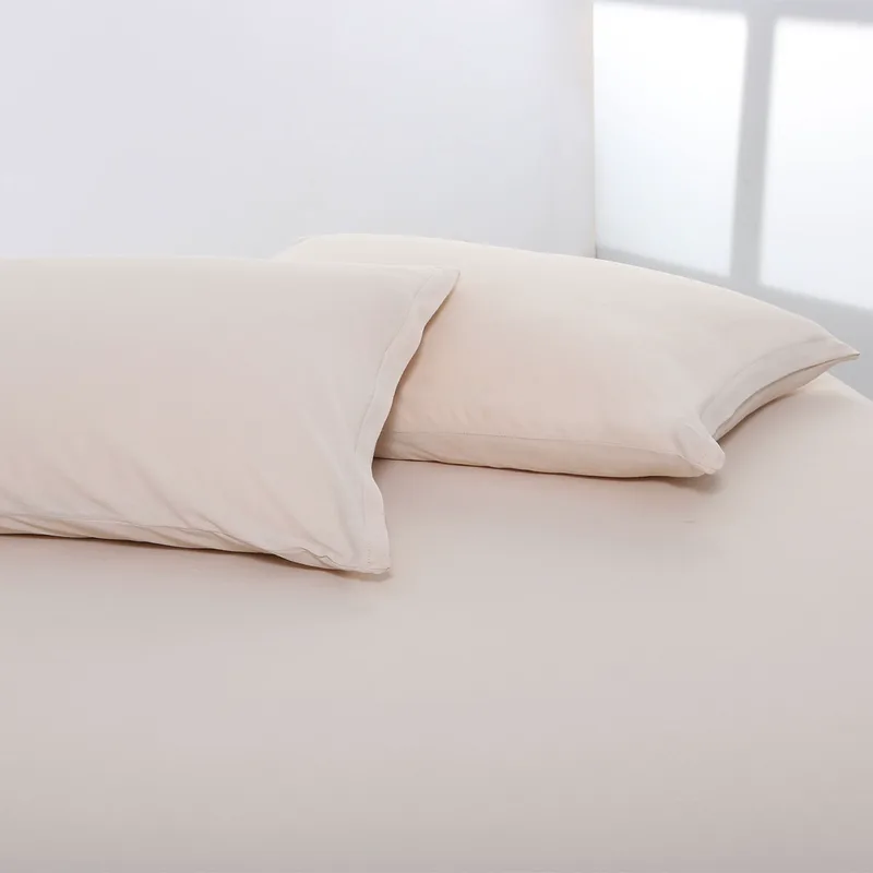 Ζεύγος Μαξιλαροθήκες (50x70) Silk Fashion Jersey L.Beige