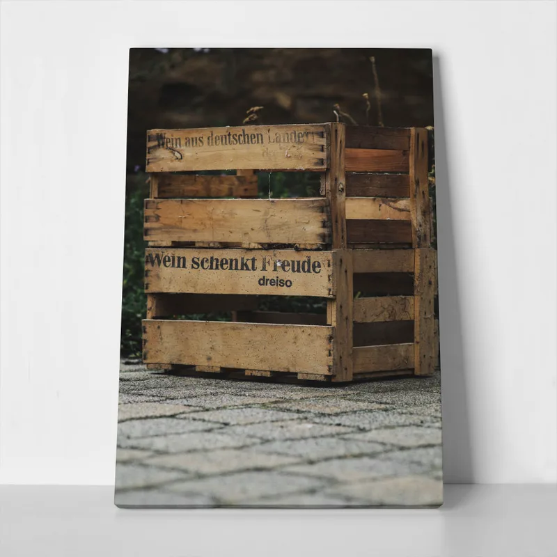 Πίνακας σε Καμβά RUSTIC FARMHOUSE CRATES