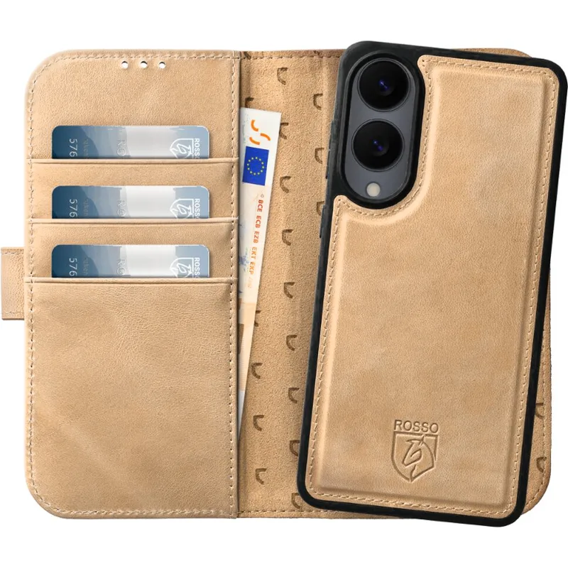 Θήκη Samsung Galaxy S25 Edge Κόκκινο Elite Δερμάτινο Πορτοφόλι με MagSafe - Light Brown (8719246476433)