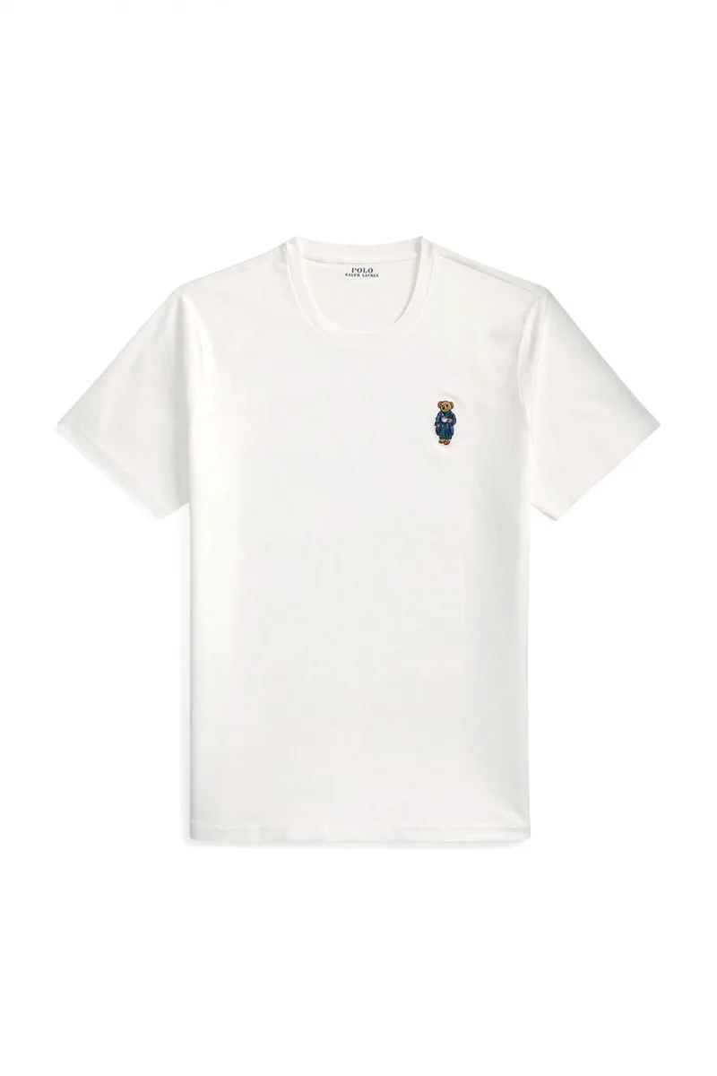 RALPH LAUREN UNDERWEAR T-SHIRT-SLEEP TOP LOGO BEAR ΛΕΥΚΟ