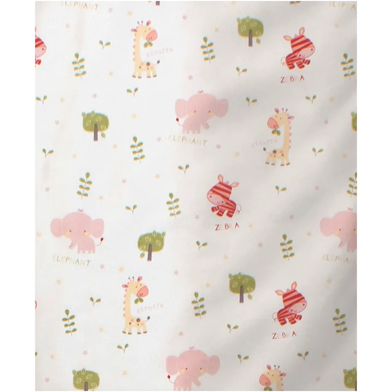 Σεντόνι Λίκνου 80x110 Dimcol Happy Safari 712 Ροζ