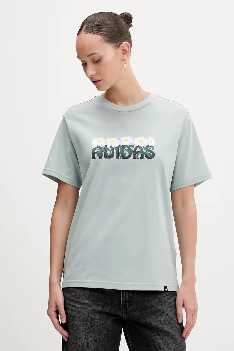 Βαμβακερό μπλουζάκι adidas Soft Side