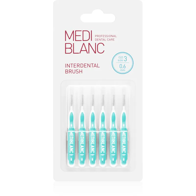MEDIBLANC Interdental Pick-brush μεσοδόντιο βουρτσάκι 0,6 mm Blue 6 τμχ