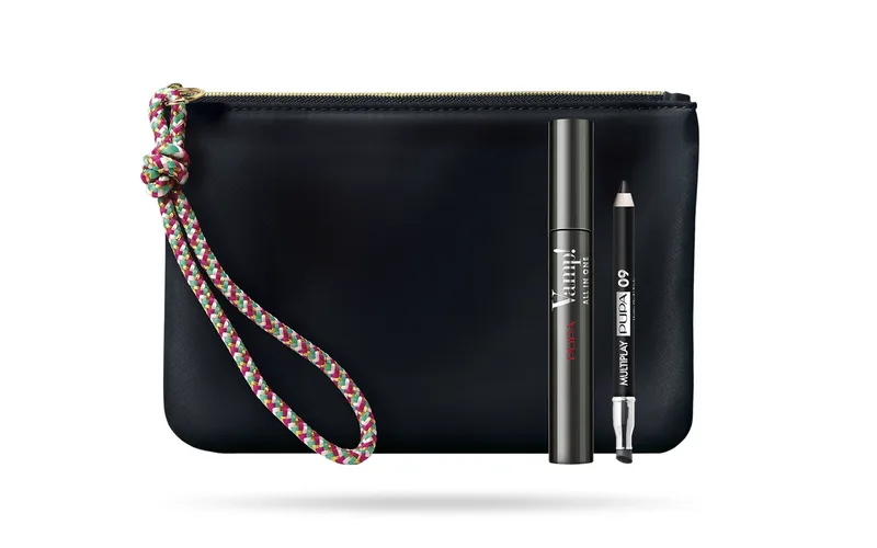 Pupa When Make-Up Meets Fashion Beauty Kit (Mascara 9ml, Eye Pencil 0.8g & Handy Bag)