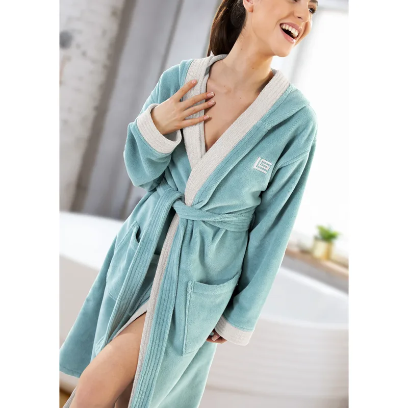 Μπουρνούζι Με Κουκούλα Guy Laroche Monogram Ocean