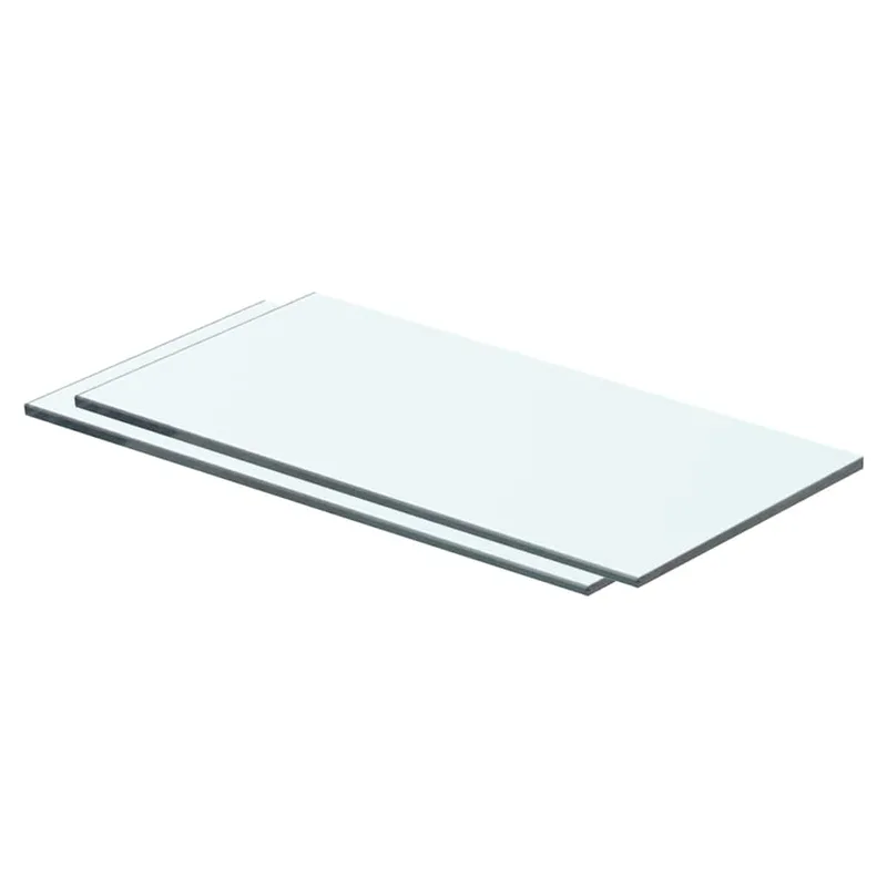 vidaXL Ράφια Πάνελ 2 τεμ. Διάφανα 40 x 15 εκ. Γυάλινα