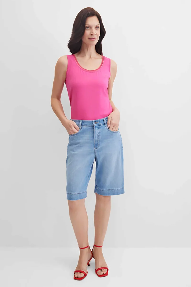 Gerry Weber γυναικεία denim βερμούδα πεντάτσεπη Straight Cut - N67200395040 Denim Blue