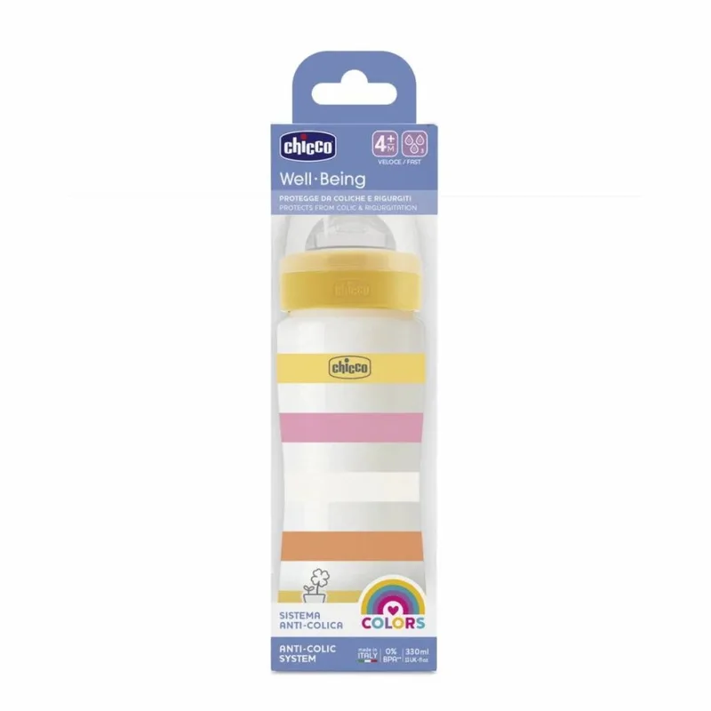 Chicco Μπιμπερό Πλαστικό GIRL Well Being 330ML 4Μ+