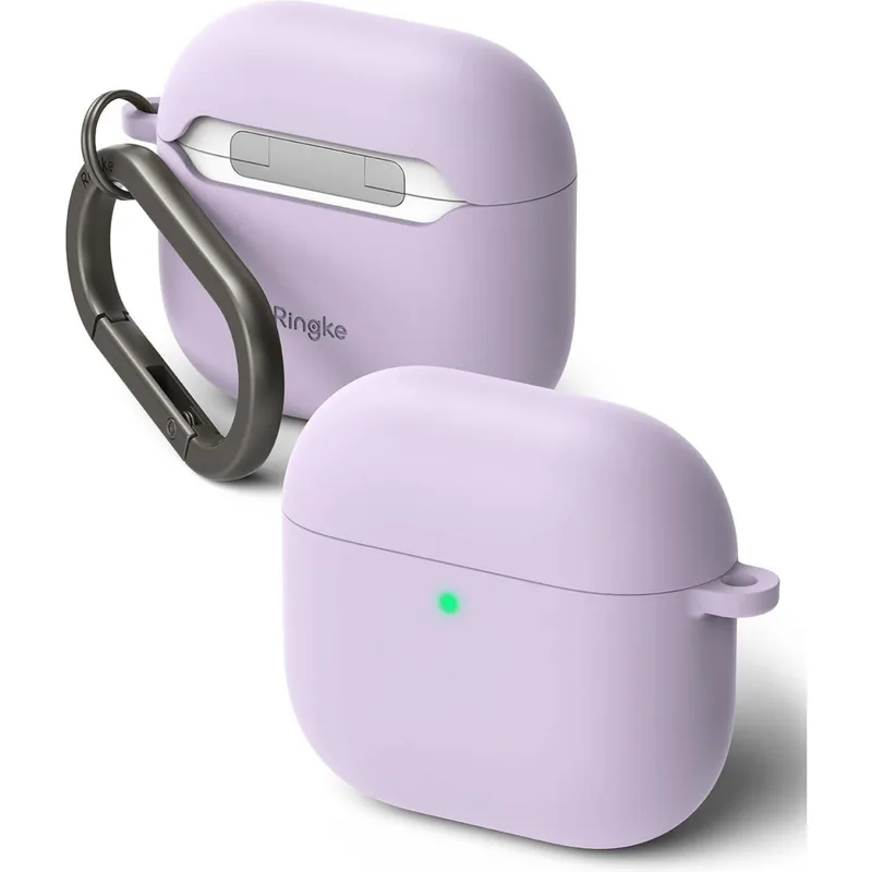 Θήκη AirPods 4th Gen Ringke Silicone Σκληρή - Light Purple (8800274964228)