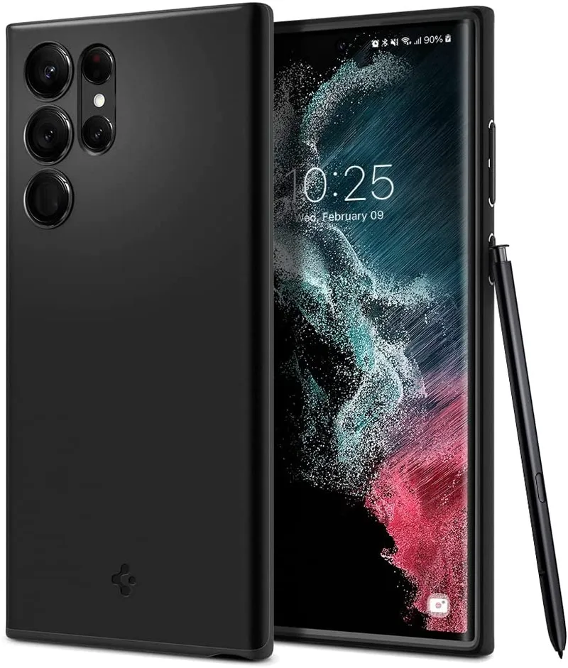 Spigen Θήκη Thin Fit - Samsung Galaxy S22 Ultra 5G - Black (ACS03911)
