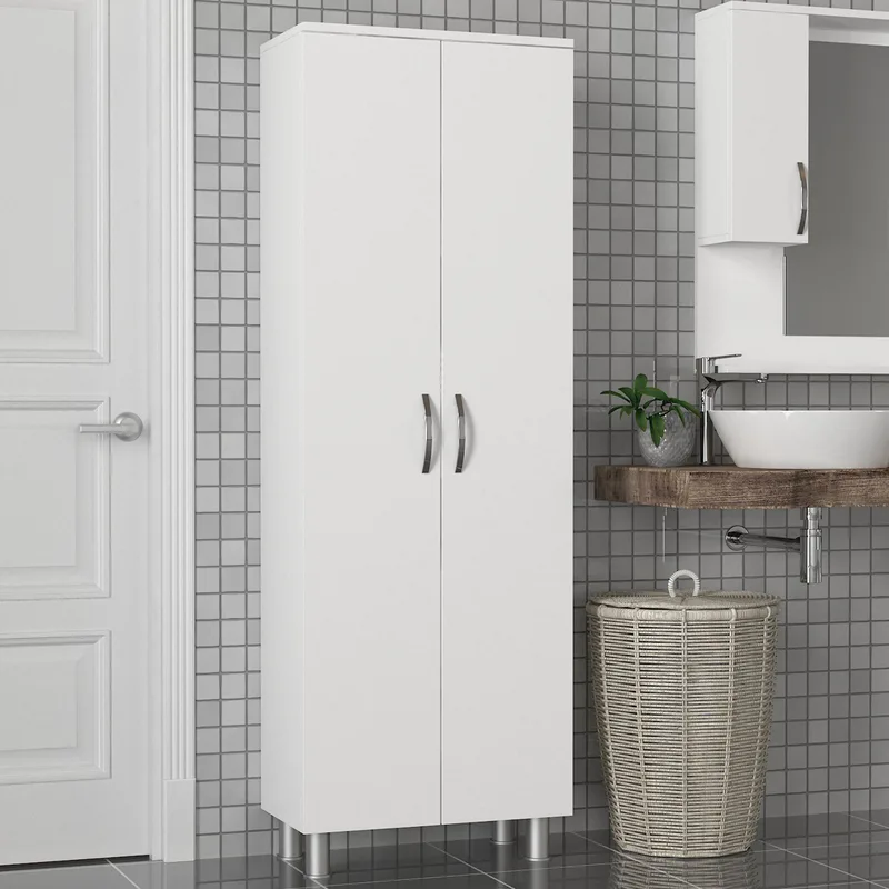 Ντουλάπι Μπάνιου Arizona 2 Kapak - White 731Wat3909 (59,4x173,6x31,5)
