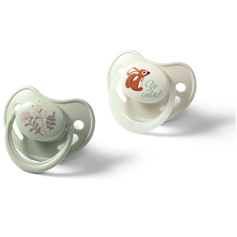 BabyOno Take Care Anatomical Silicone Soothers πιπίλα Day & Night 6-18m 2 τμχ