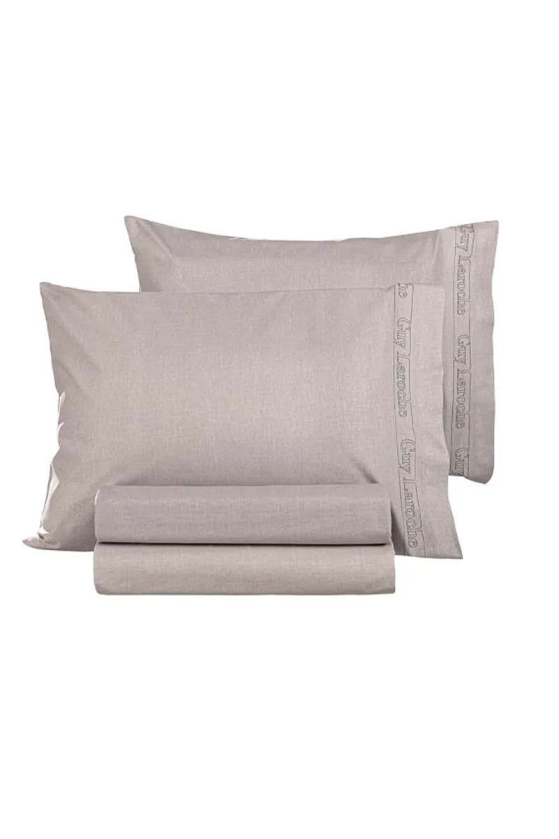 Σεντονι Βαμβακερο Υπερδιπλο Color Plus Melanze Guy Laroche 270x240x0cm Μονόχρωμο