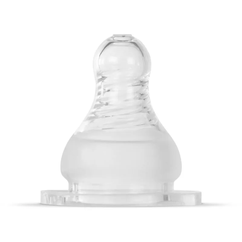 Baboo Liquid Silicone Teat Fast Flow θηλή μπιμπερό Narrow Neck 6m+ 2 τμχ