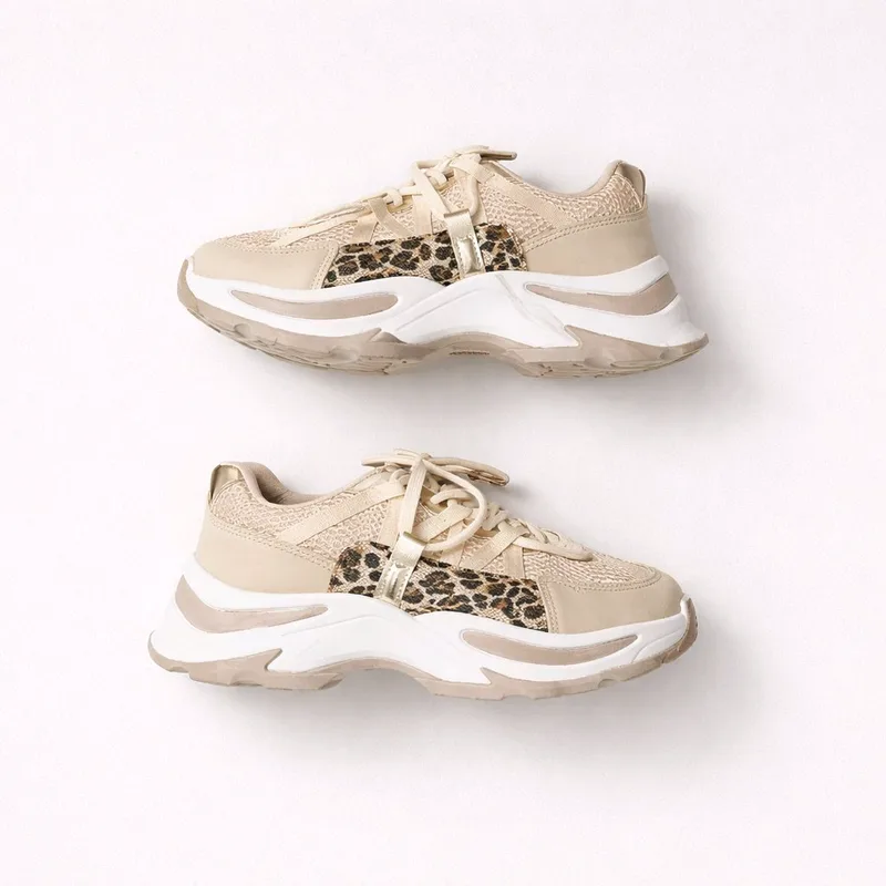 Sneakers Chunky Με Leopard Λεπτομέρειες