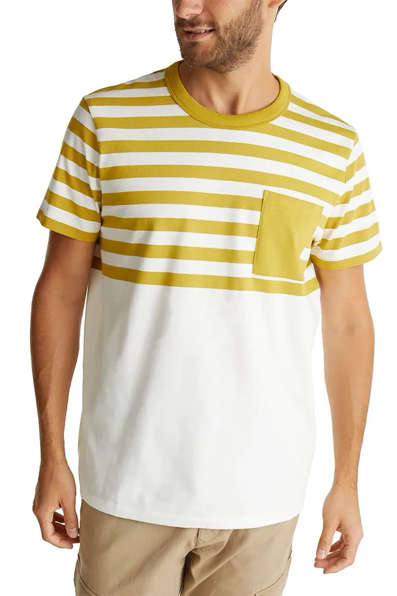 Esprit ανδρικό T-Shirt με ριγέ σχέδιο - 070EE2K313 Κίτρινο