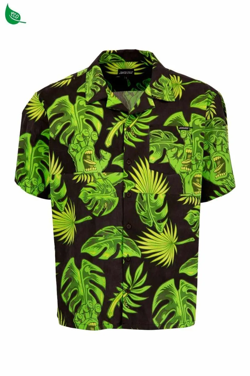 SANTA CRUZ Πουκάμισα Cabana S/S Shirt - BLACK-SCA-SHT-0427-BLACK