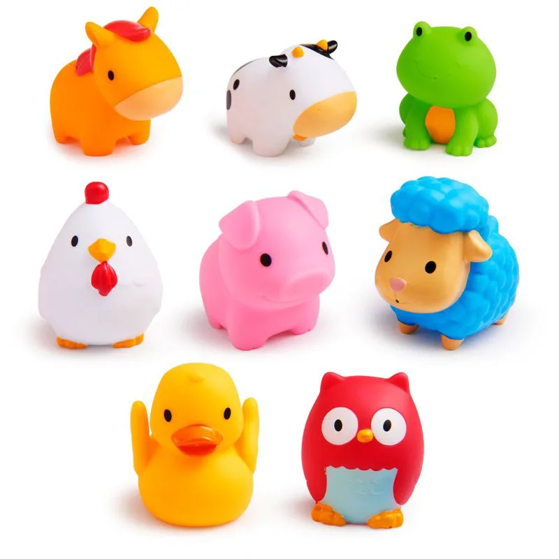 Munchkin Bath Farm Bath Squirts παιχνίδι νερού 9 m+ 8 τμχ