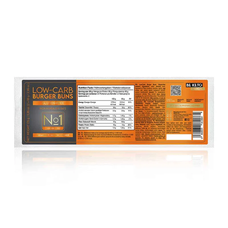Beketo Κέτο Ψωμάκια για Burger Χωρίς Γλουτένη (2x85g)