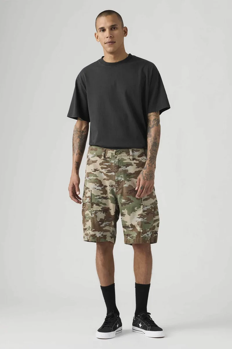 Levi's® ανδρική βερμούδα cargo Regular Straight Fit "Carrier" - 001KG0055 Χακί