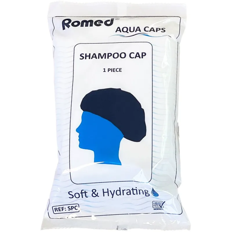 Romed Shampoo Cap Προεμποτισμένο Σκουφάκι Λουσίματος με Σαμπουάν & Μαλακτικό Χωρίς Χρήση Νερού 1 Τεμάχιο