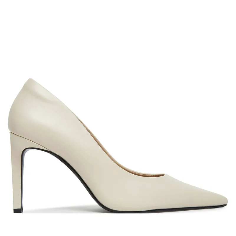 Γόβες Calvin Klein Pump 90 Pointy Hw Bar Lth HW0HW02527 Μπεζ