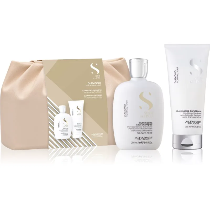 Alfaparf Milano Semi di Lino Diamond Duo Kit σετ δώρου για λαμπρότητα και ενυδάτωση 2 τμχ