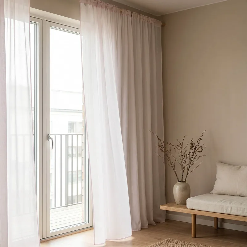 Κουρτίνα (140x270) Με Τρέσα Easy Home Timpani Ροζ