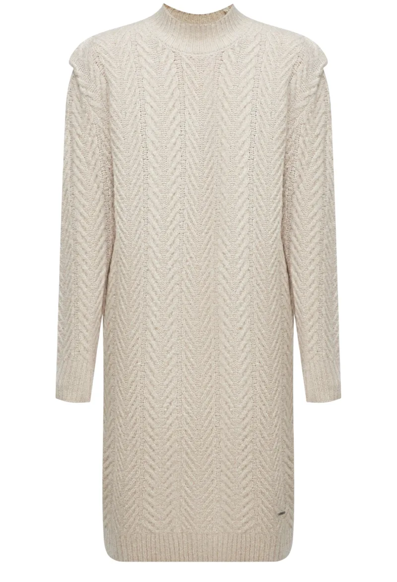 Φόρεμα Mexx Cable Knitted Dress TH09129036W-SAND Γυναικείο