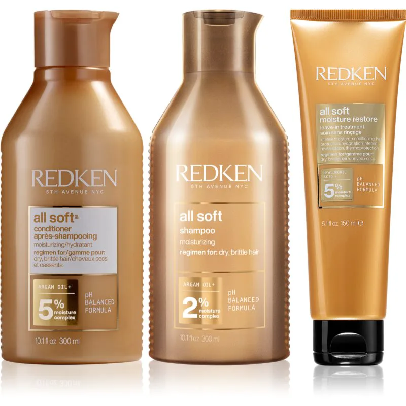 Redken All Soft επωφελής συσκευασία για ξηρά μαλλιά