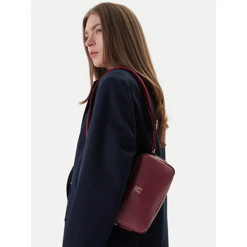 Τσάντα Tommy Hilfiger Th Essential Camera Bag AW0AW18370 Μπορντό