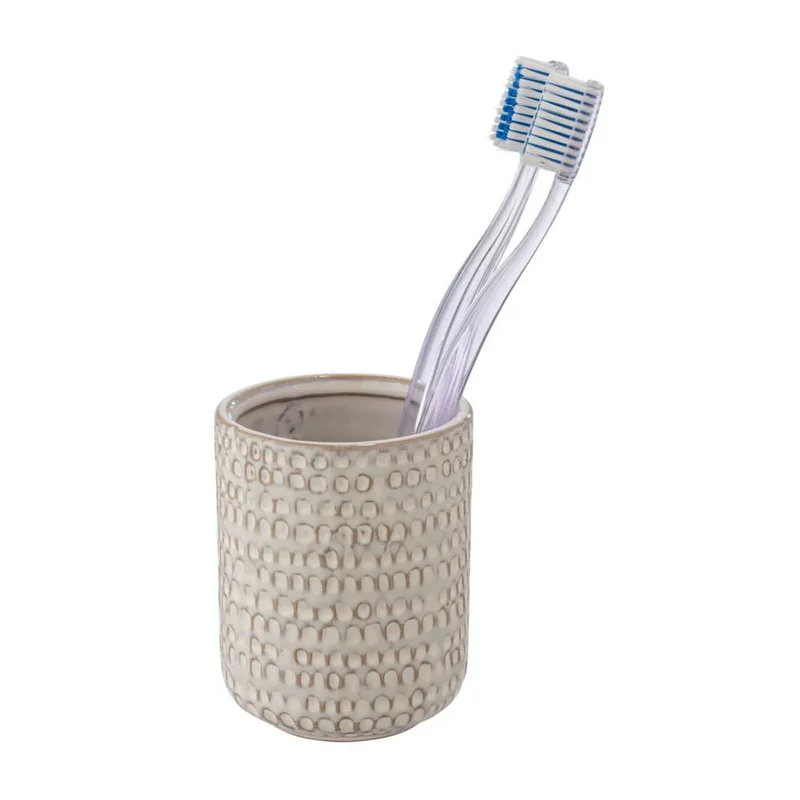 Ποτηροθήκη Μπάνιου (Φ7x9) Wenko Pergole Cream 25726100
