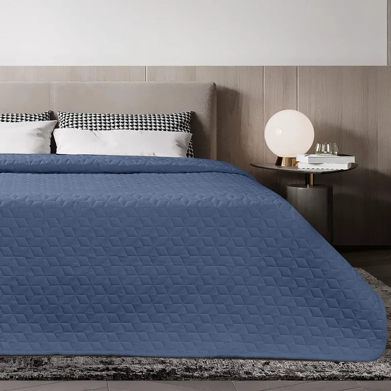 Κουβερλι Microfiber Pre-Washed Μονο 160X240 Adam Home Viva Blue