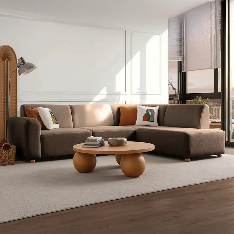Γωνιακός Καναπές S-Loft Right - Brown 752Est1336 (206x290x85x90)