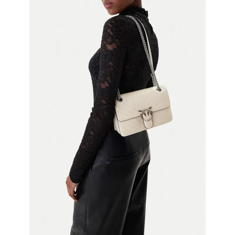 Τσάντα PINKO Love One Light Mini Al 25-26 PLTT 106173 A2JC Εκρού