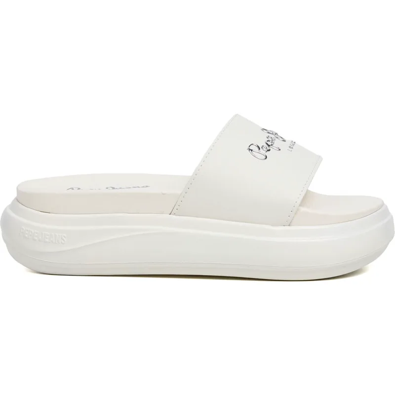 Pepe Jeans λευκή σαγιονάρα PLS700001