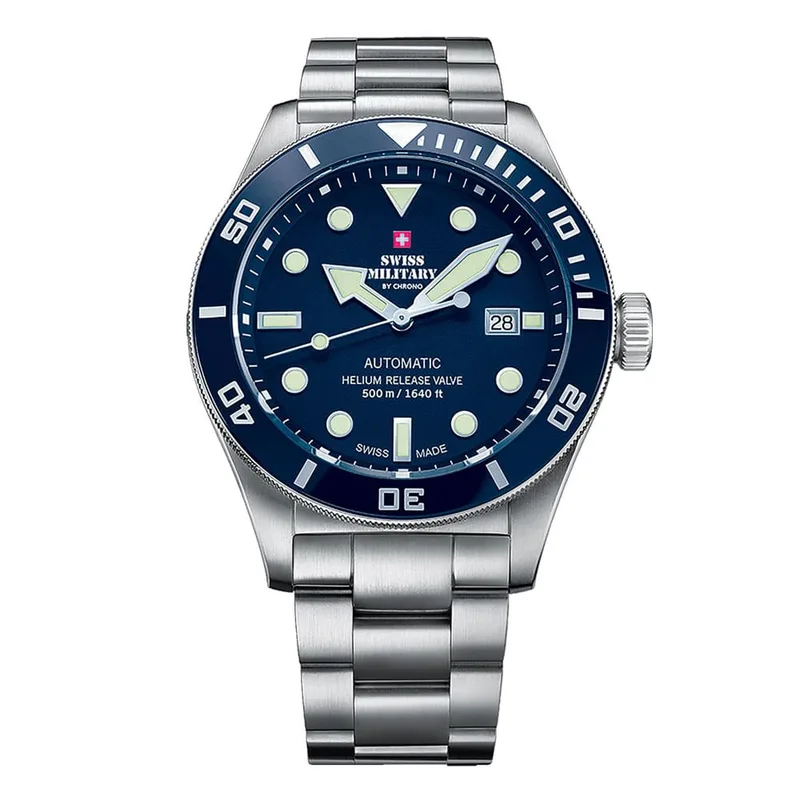 SWISS MILITARY by Chrono Swiss Made Automatic Dive Watch 500M SMA34075.02