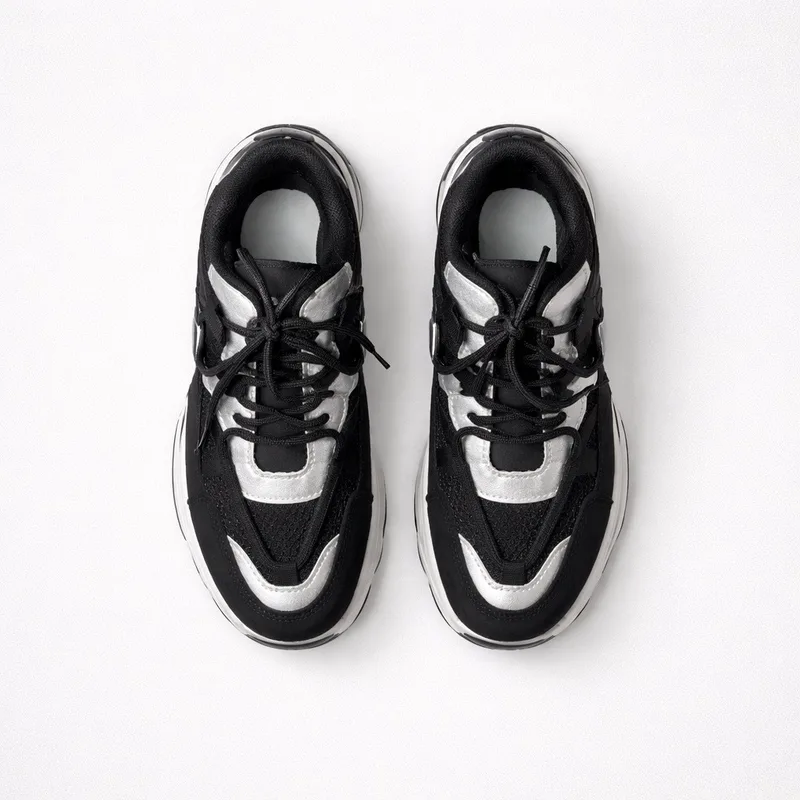 Sneakers Chunky Με Λευκή Σόλα