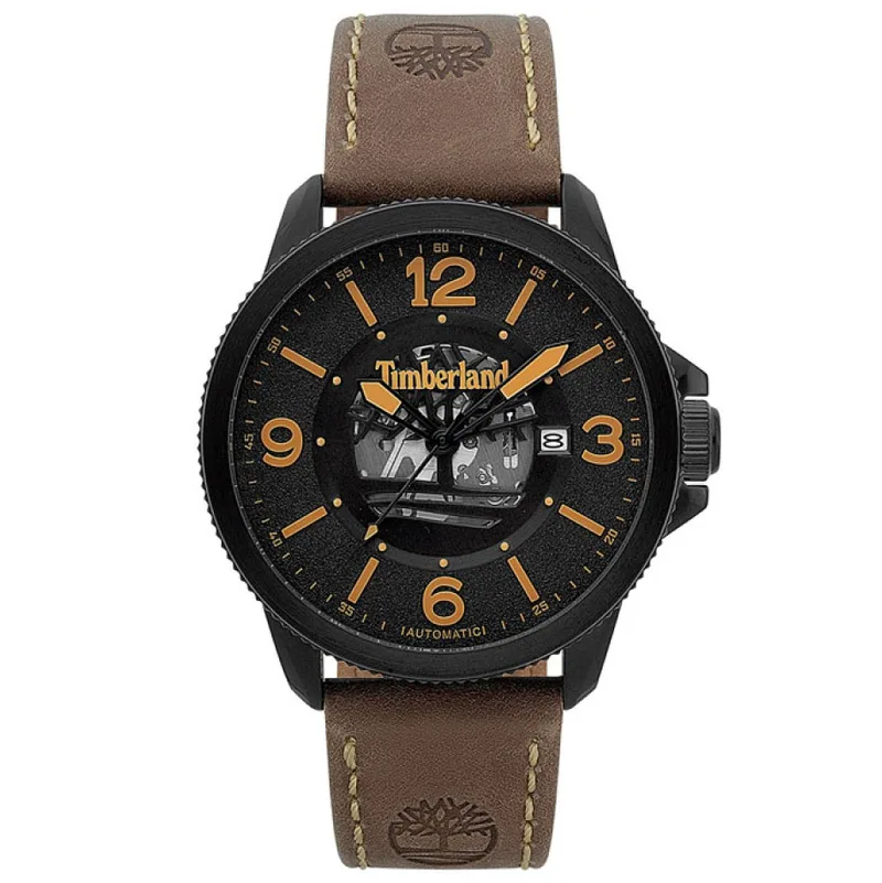 TIMBERLAND Biddeford Automatic Brown Leather Strap 15421JSB-02
