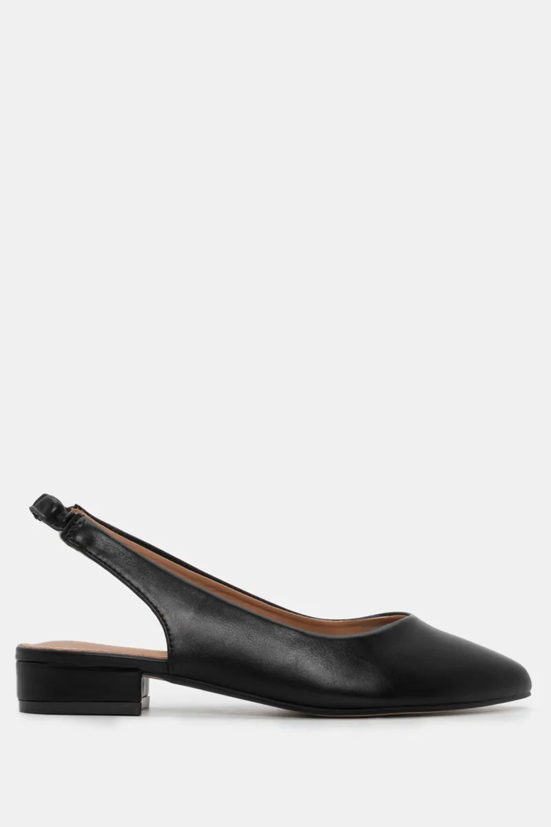 Γοβάκια Slingback με Λάστιχο - Μαύρο