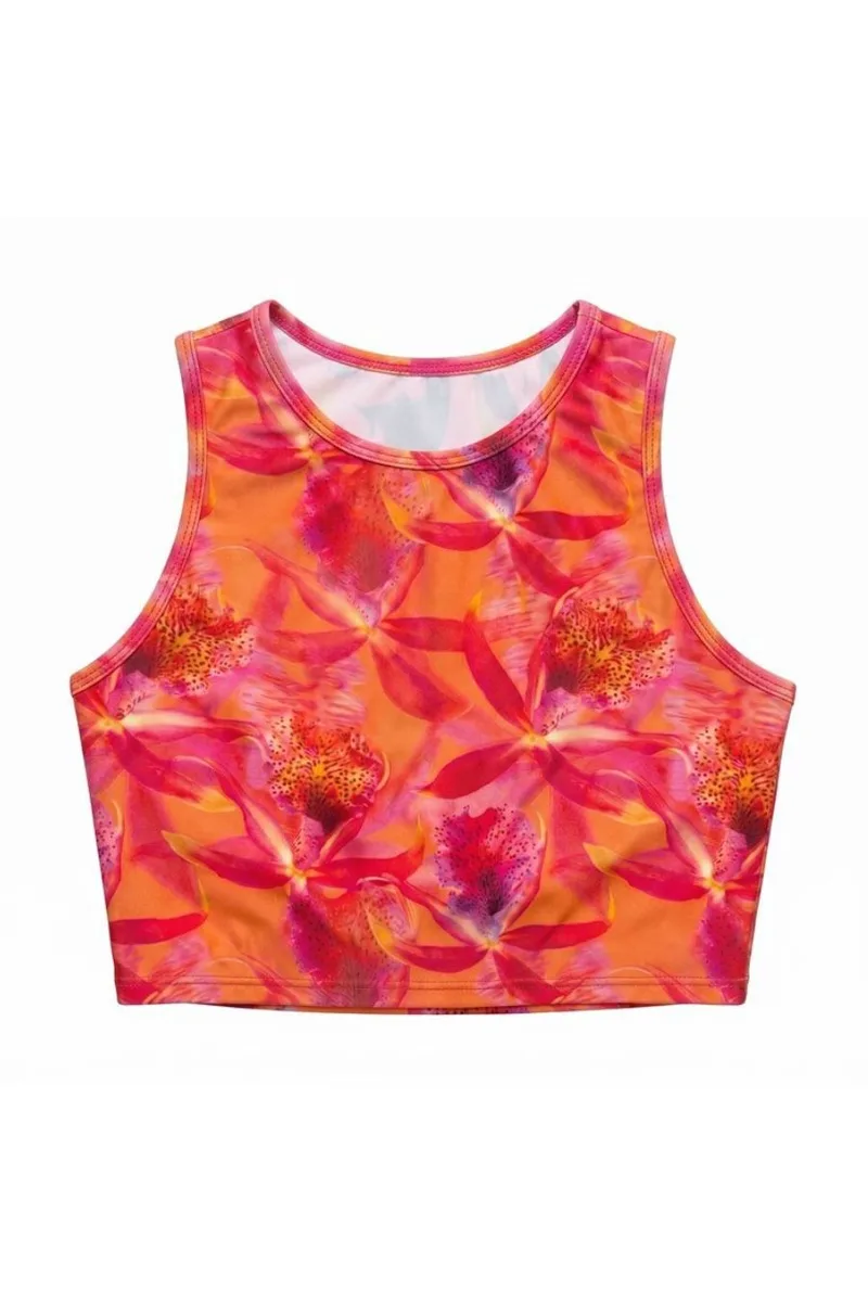 ILLUSION RT Αθλητικά Μπουστάκια CROP TANK TOP - ORANGE-CROP TANK TOP-ORANGE