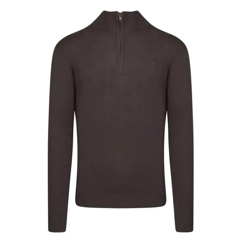 Signature Πουλόβερ Chocolat Half Zip (Modern Fit)