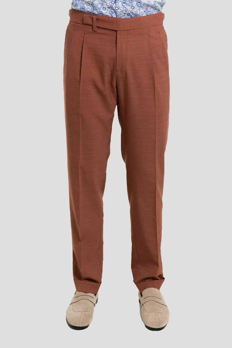 BRIGLIA Ανδρικό Καφέ Terracotta Cotton Pants