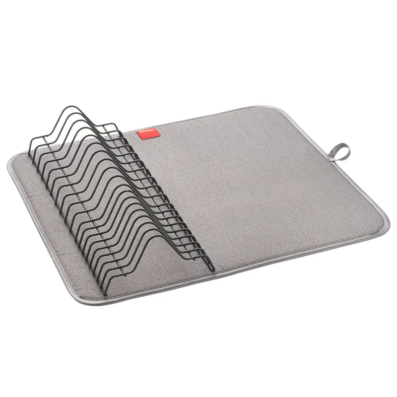 Πιατοθήκη 2 Σε 1 Dry Tex Lava Touch 45x40x7εκ. Metaltex 16-321680 (Χρώμα: Μαύρο) - METALTEX - 16-321680
